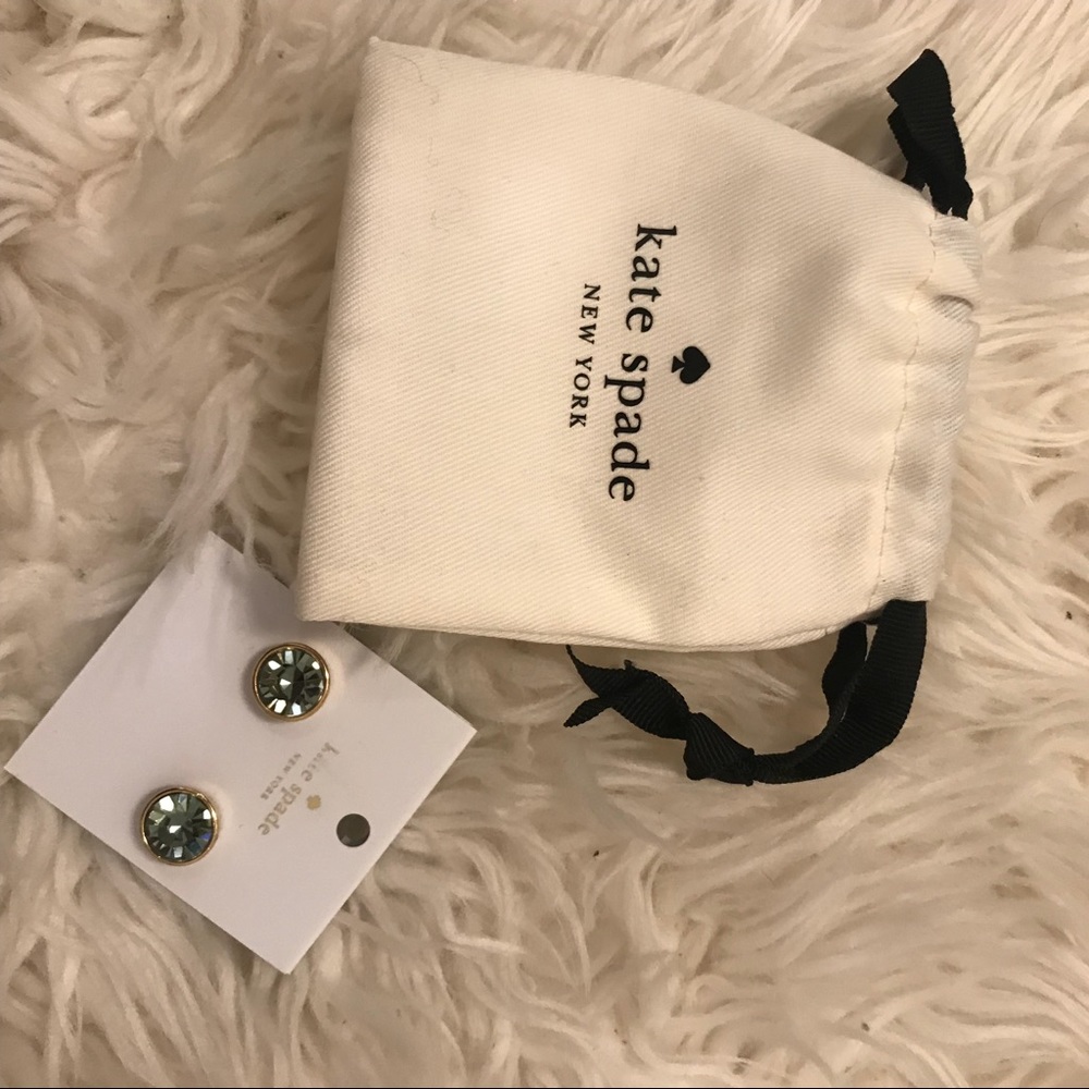 new mint green kate spade earrings